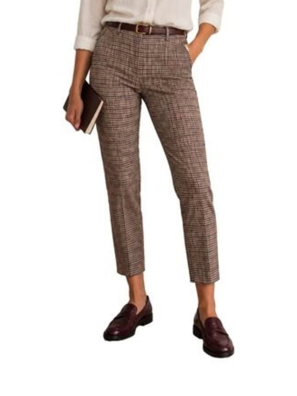 Jules & Leopold Gingham Ankle Pants Size S Cropped Career Preppy Chic